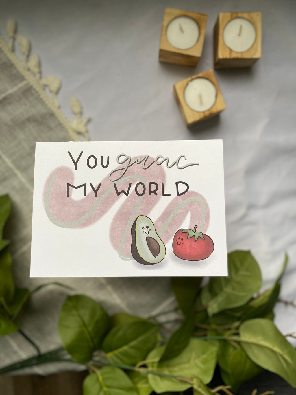 you guac my world valentine card