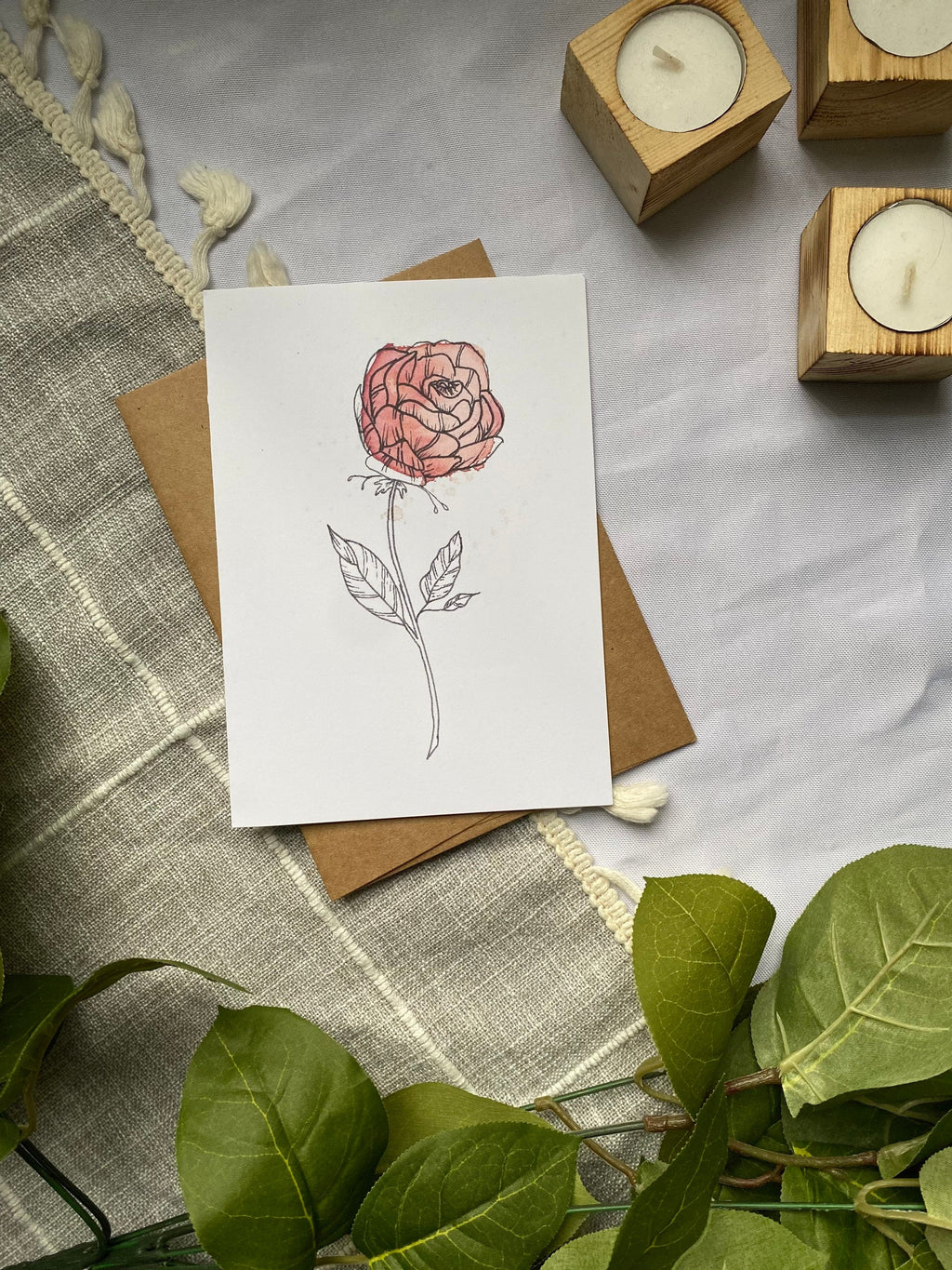 rose greeting card