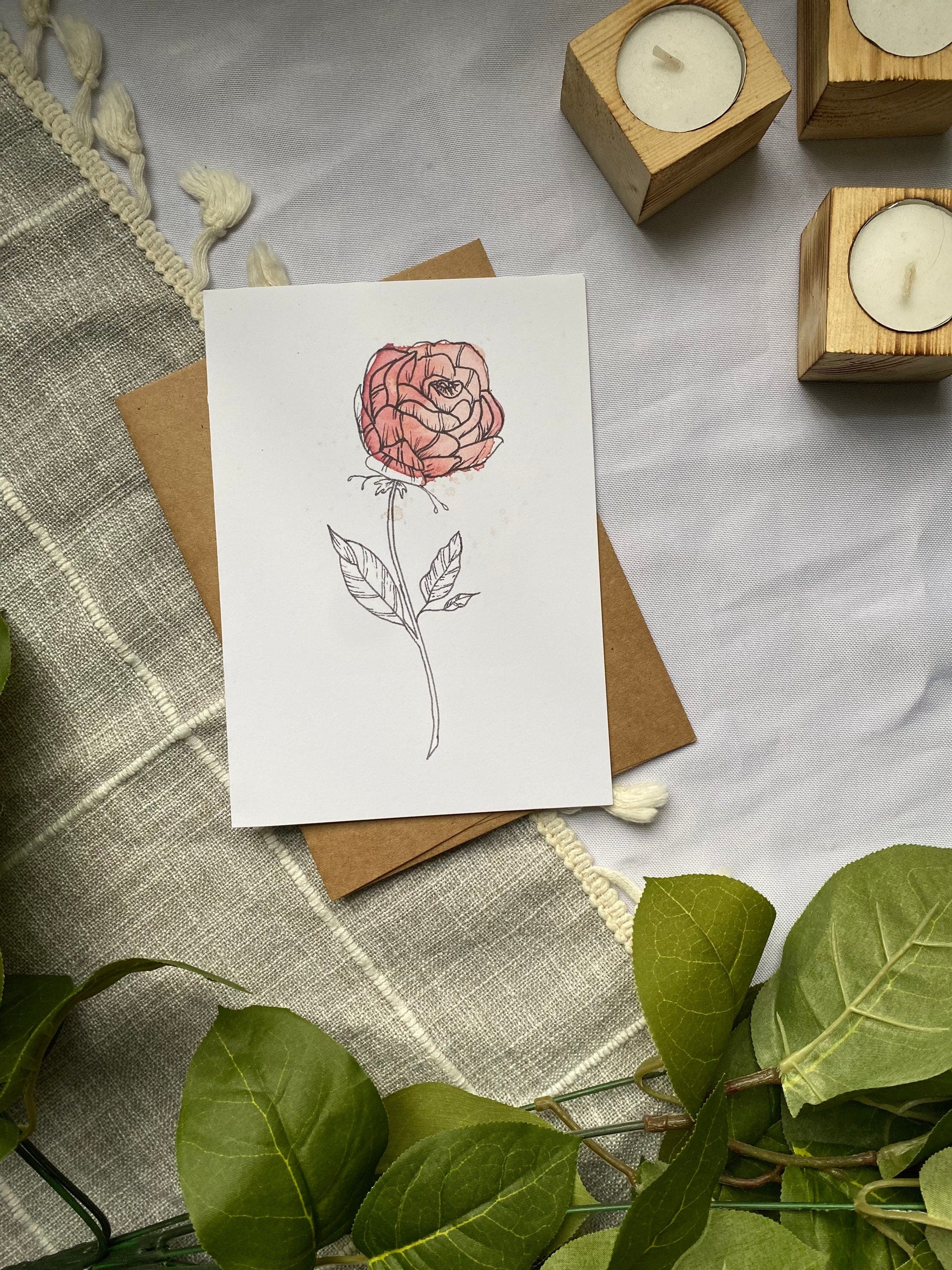 rose greeting card