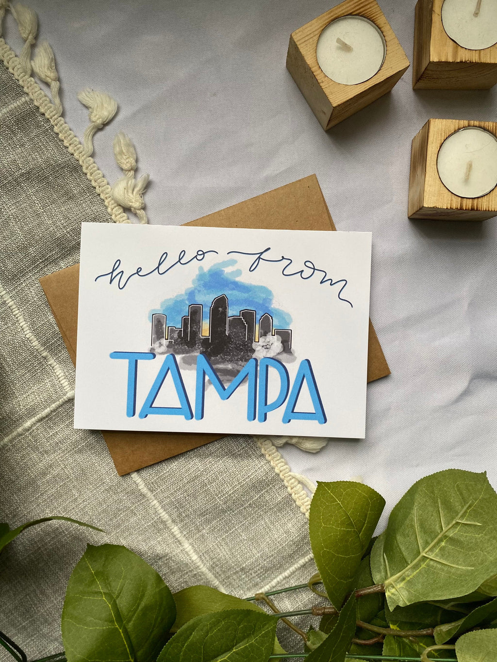 hello from tampa greeting card