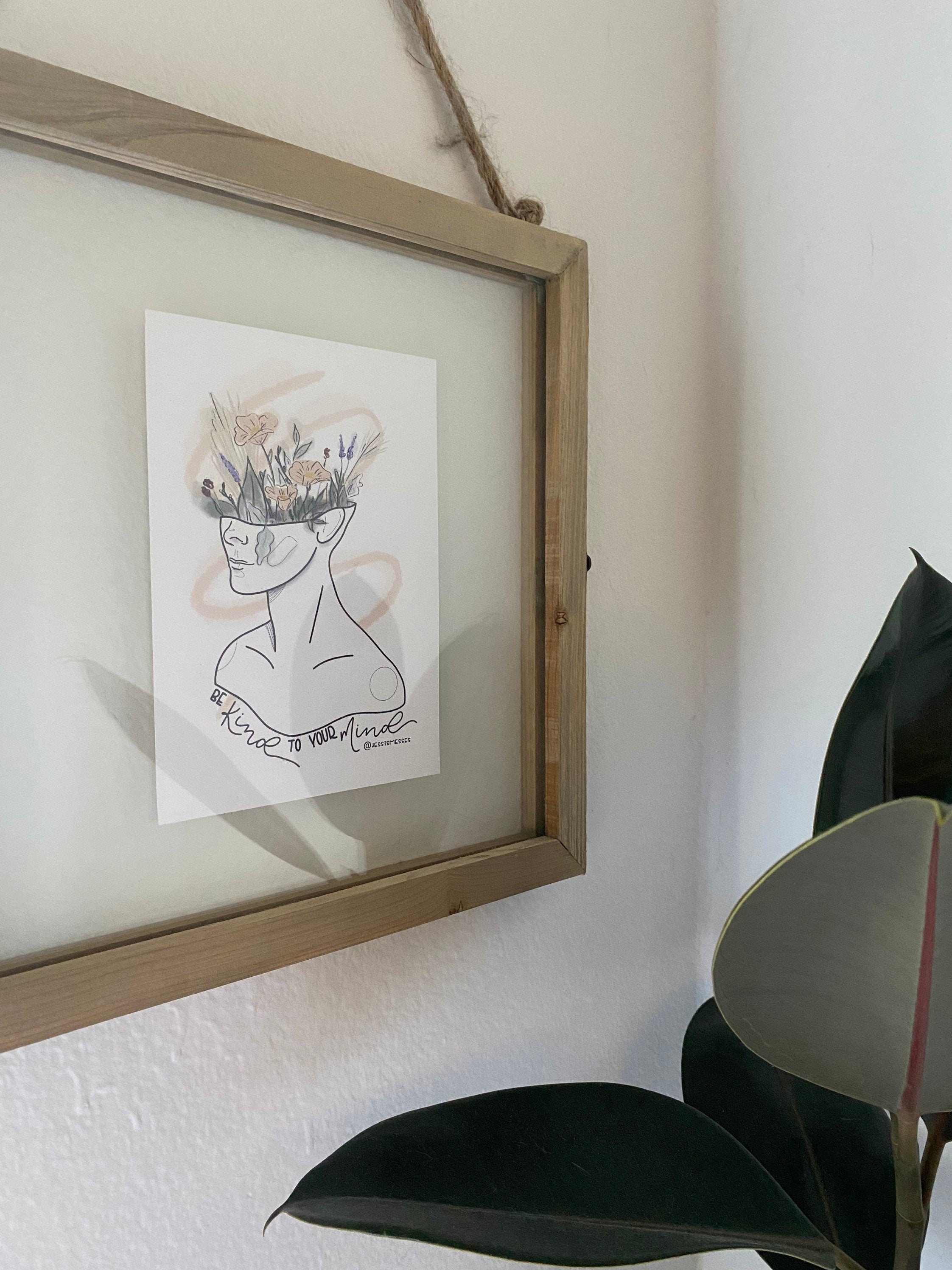 Be kind to your mind art print