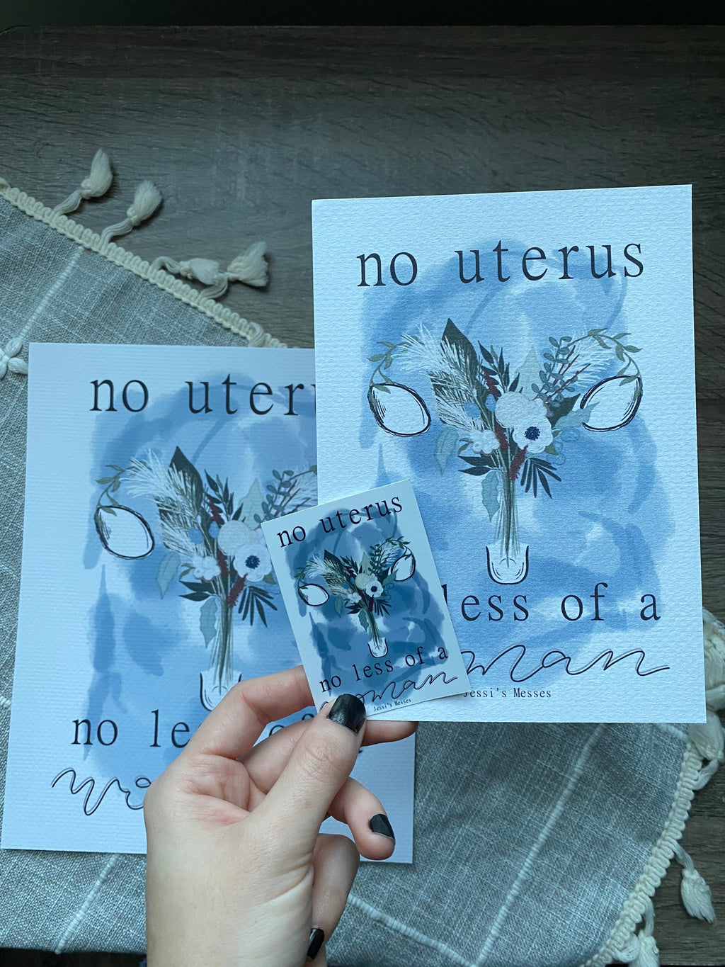 MRKH art print, no uterus no less a woman