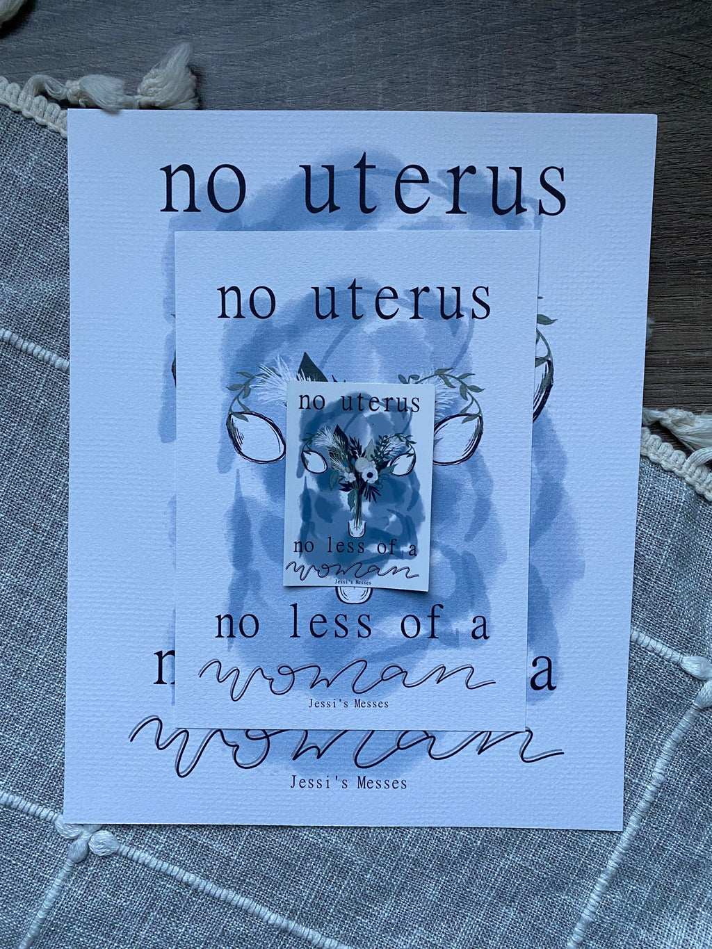 MRKH art print, no uterus no less a woman