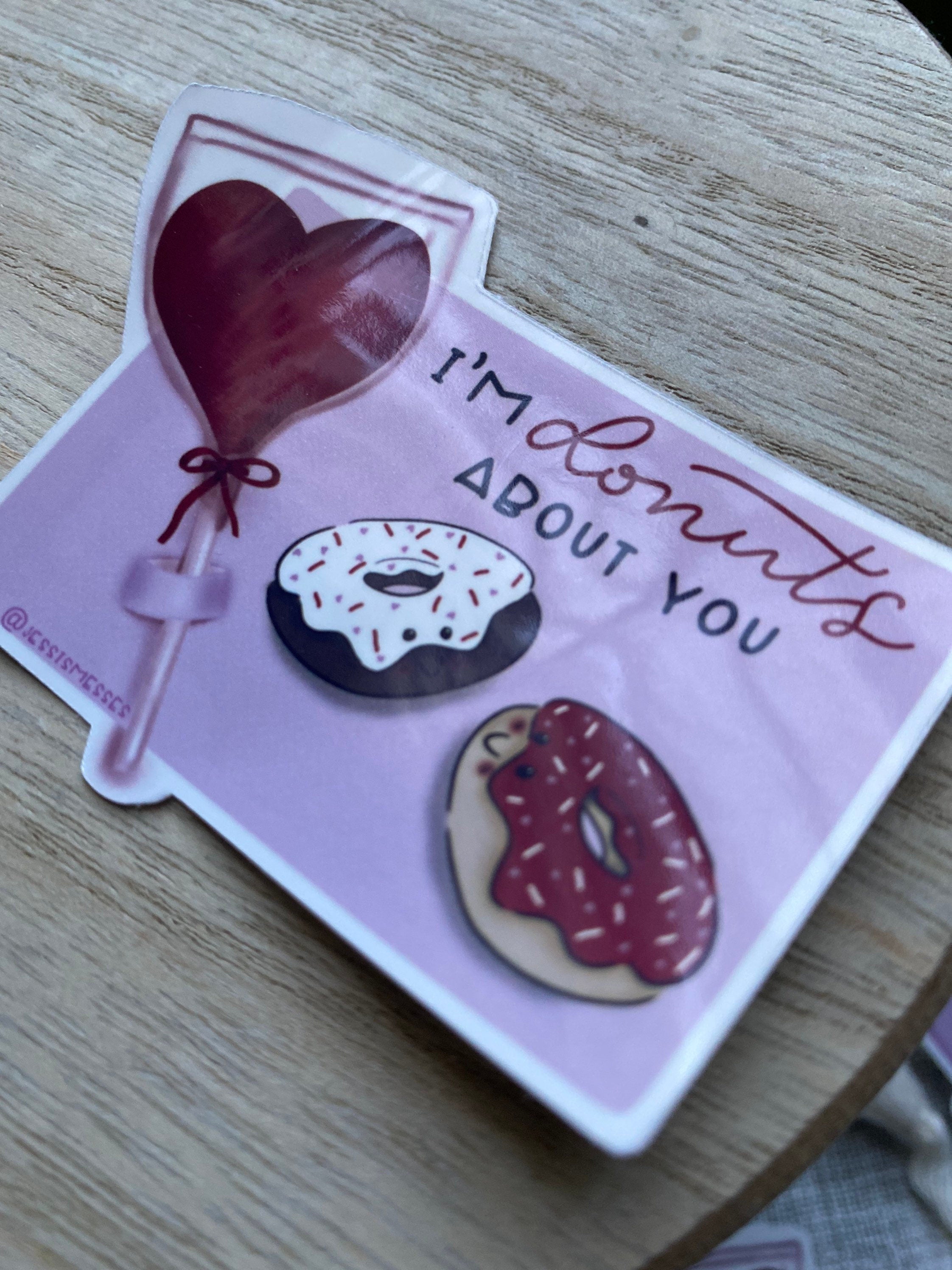 i'm donuts about you Valentine Sticker