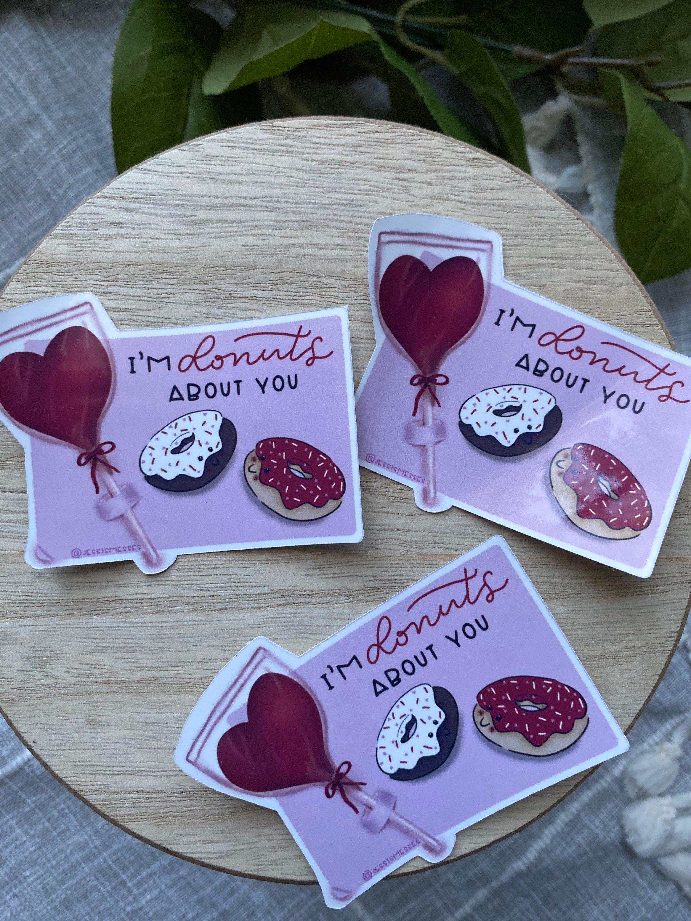 i'm donuts about you Valentine Sticker