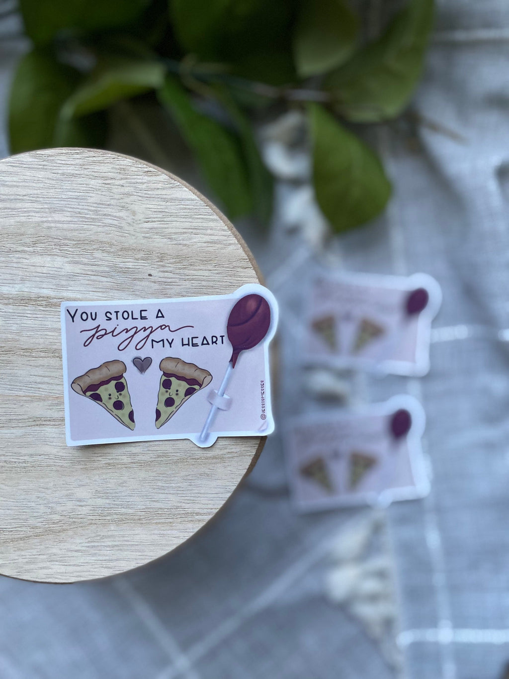 you stole a pizza my heart Valentine Sticker