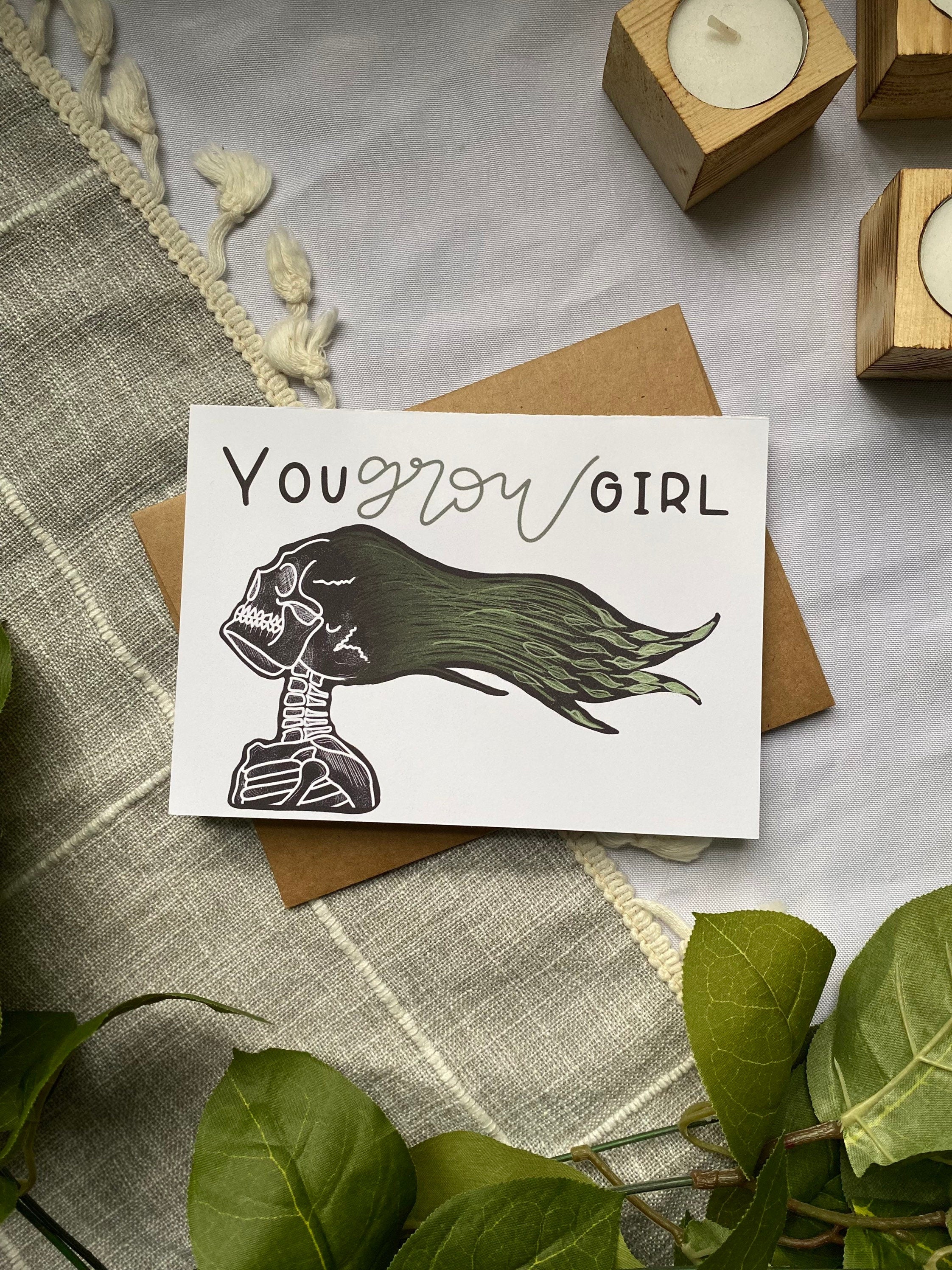 You Grow Girl greeting card
