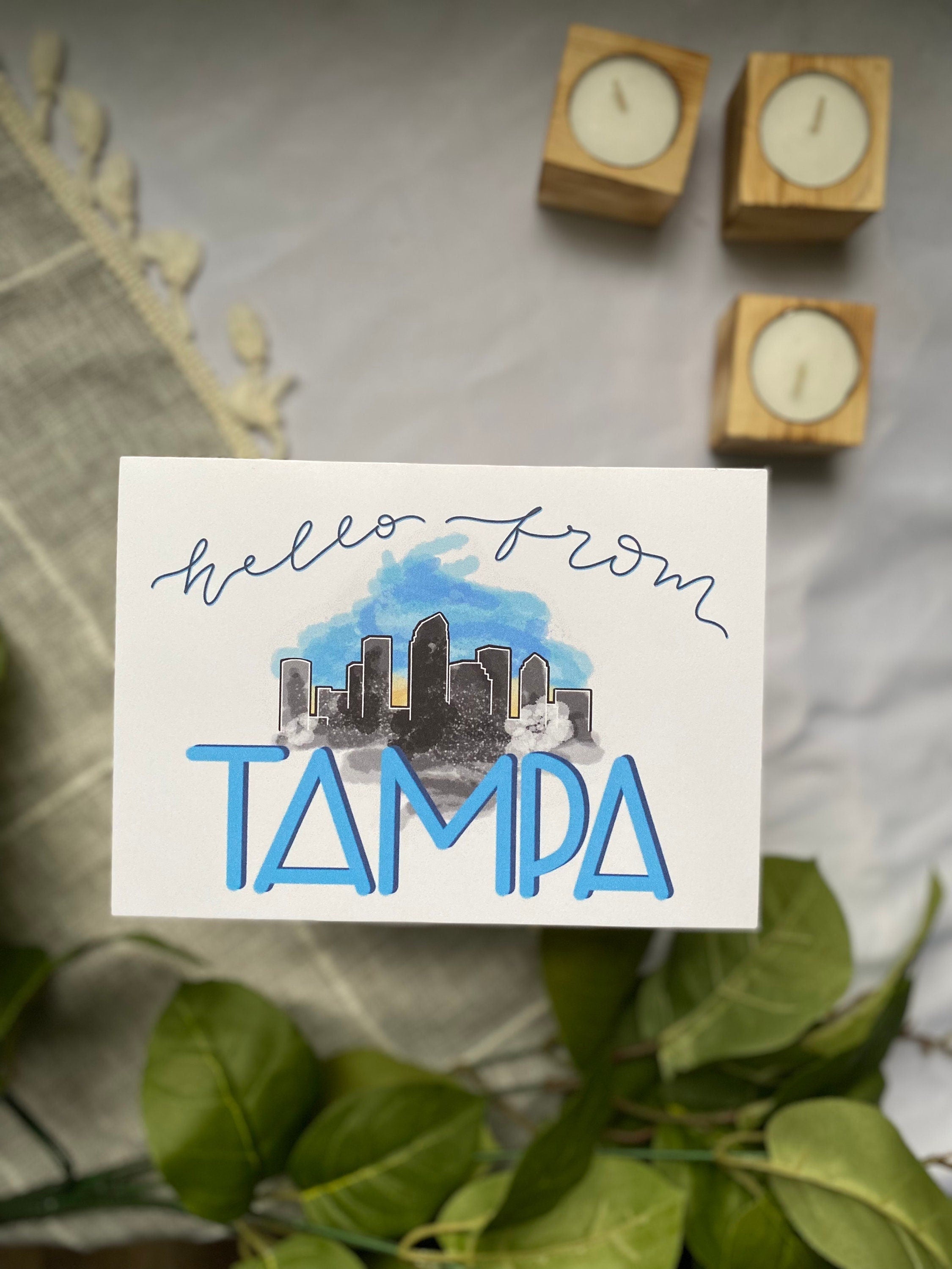 hello from tampa greeting card
