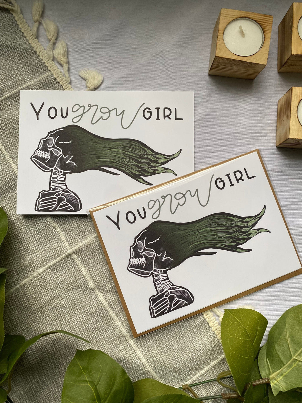 You Grow Girl greeting card