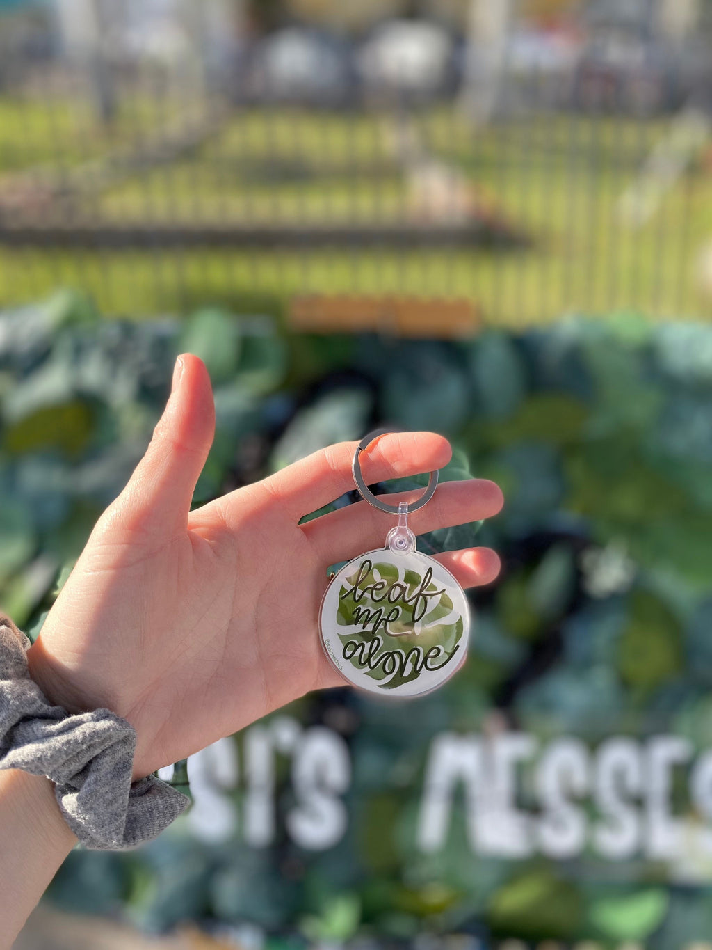 Leaf Me Alone Keychain