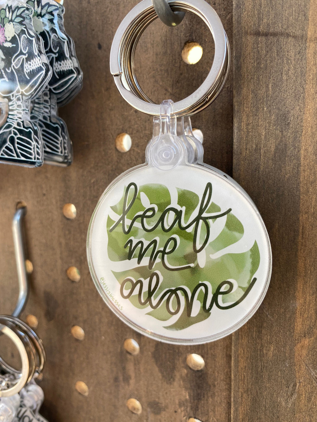 Leaf Me Alone Keychain