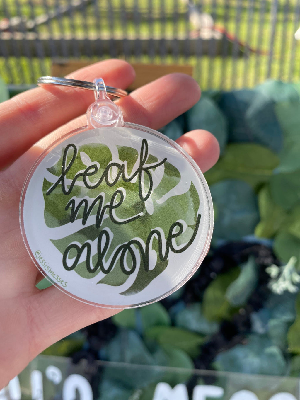 Leaf Me Alone Keychain