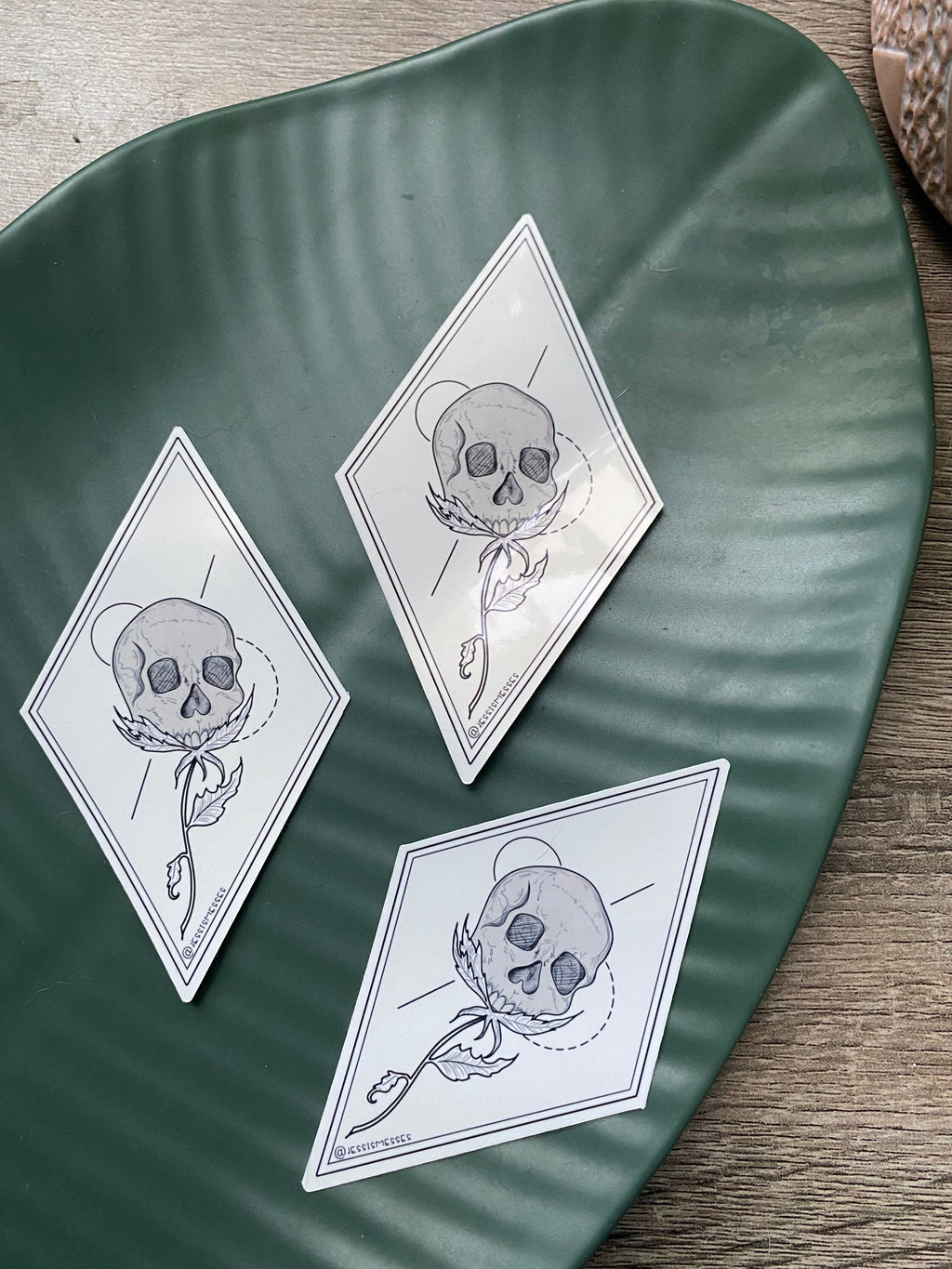 skull flower vinyl sticker