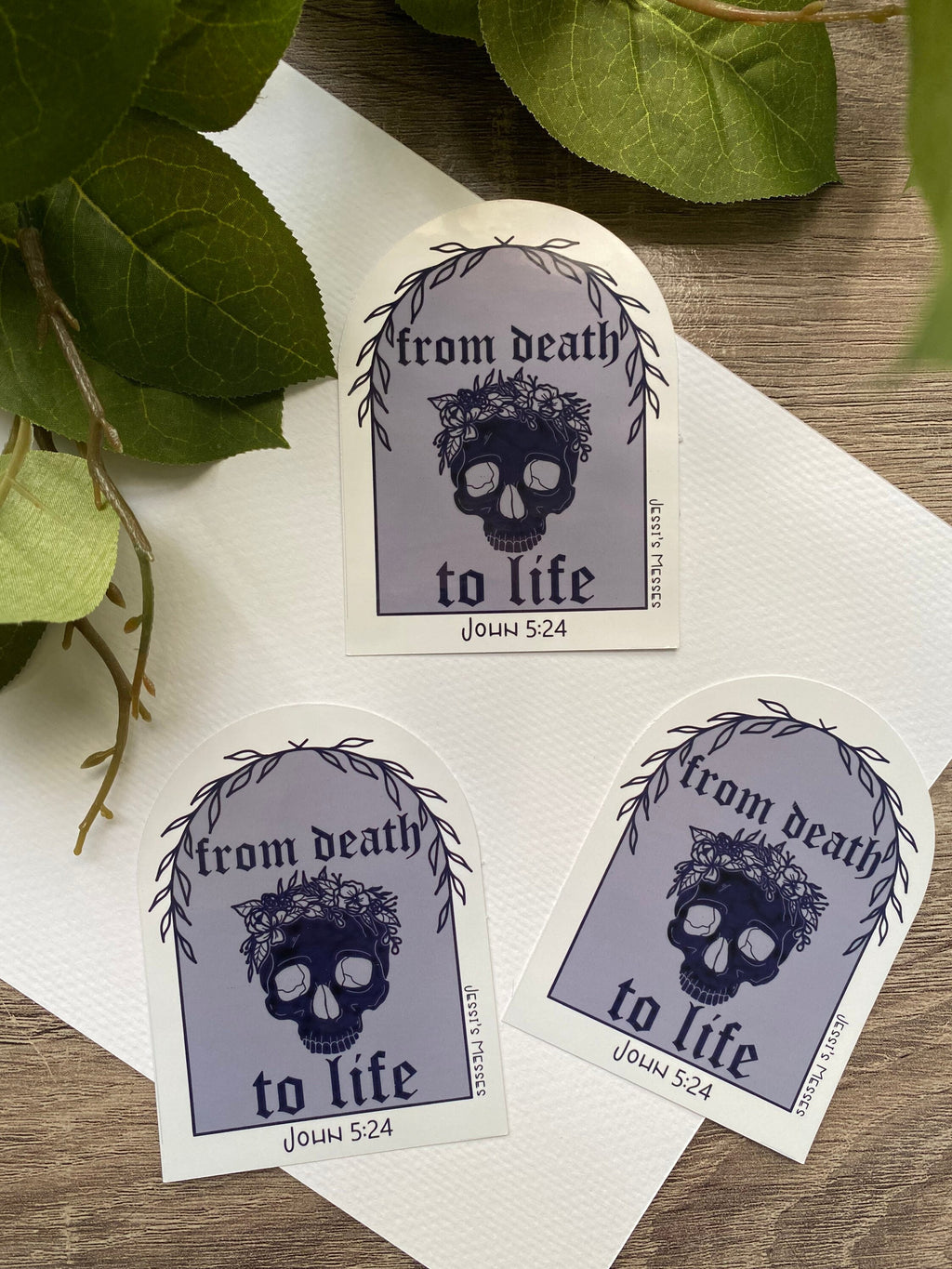 From death to life glossy sticker, John 5 24