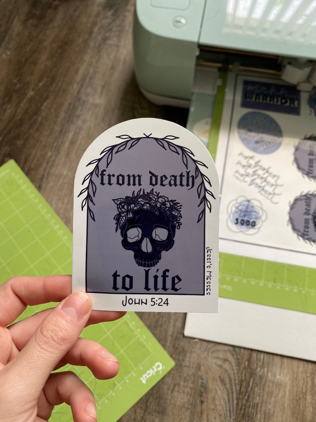 From death to life glossy sticker, John 5 24