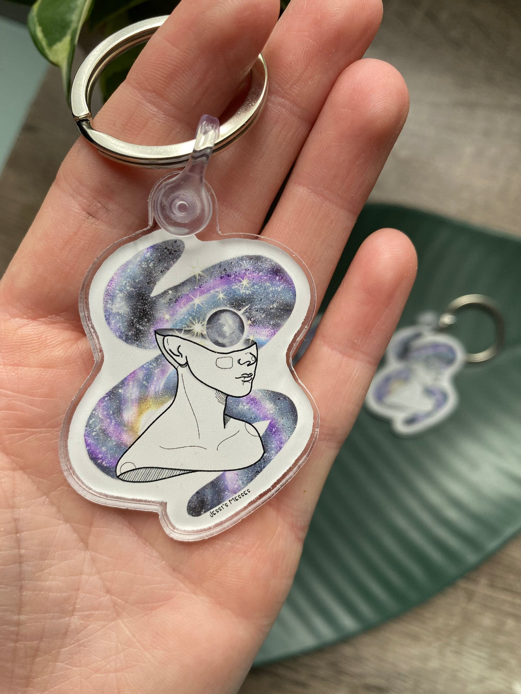 Space Girl Acrylic Keychain