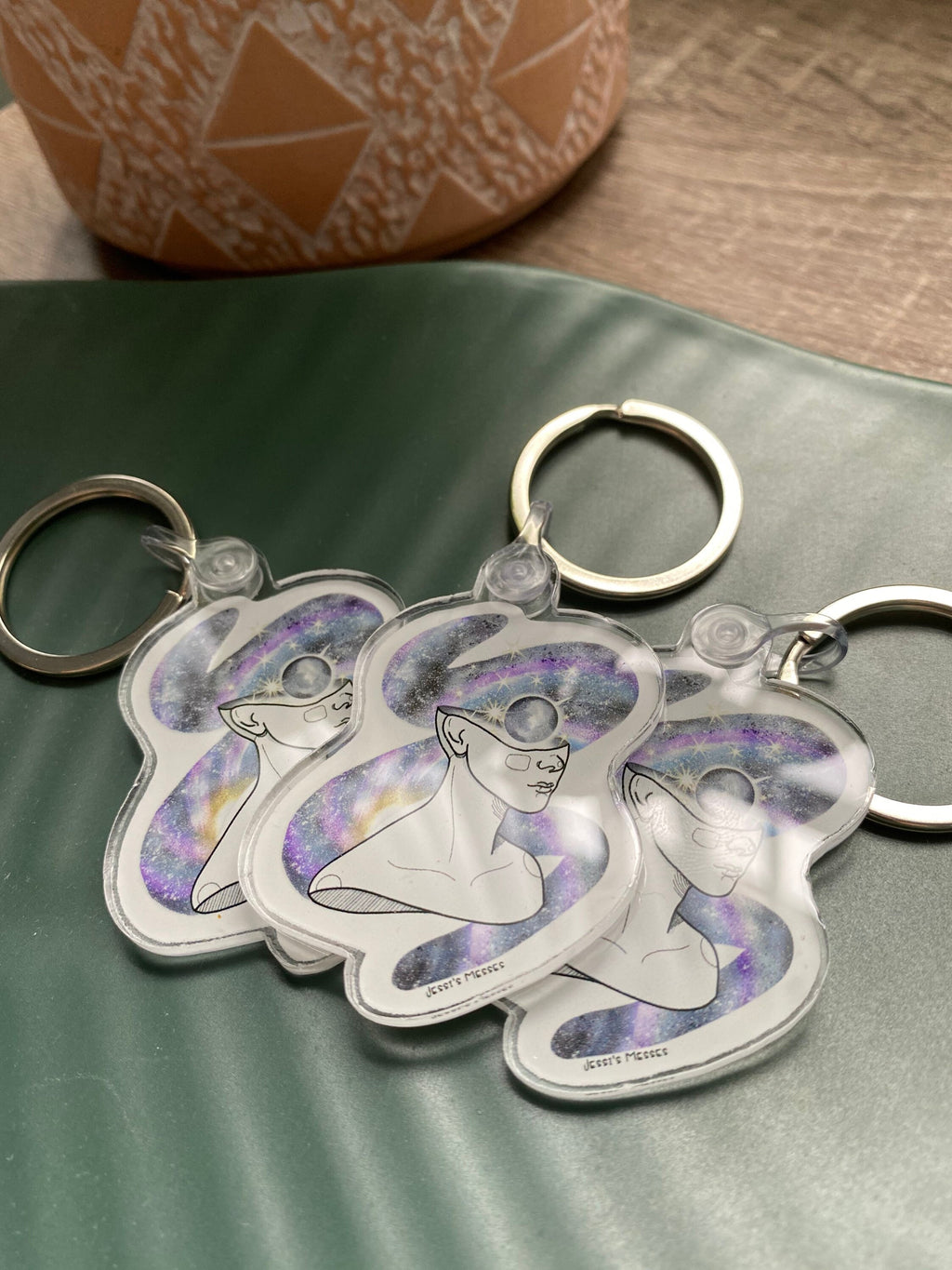 Space Girl Acrylic Keychain