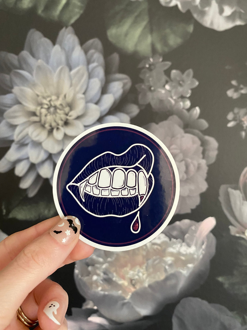 vampire lips vinyl sticker