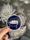 vampire lips vinyl sticker