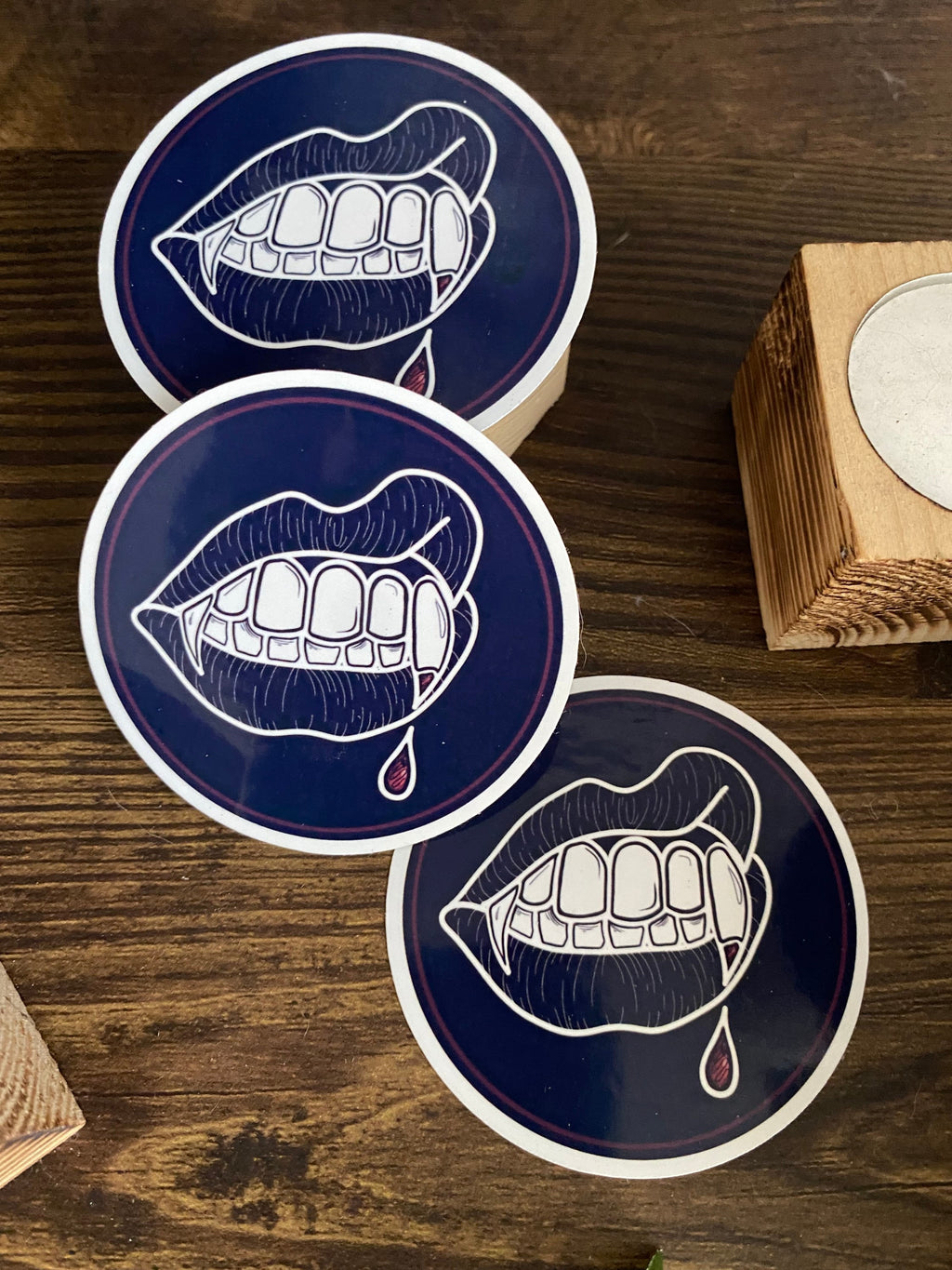 vampire lips vinyl sticker