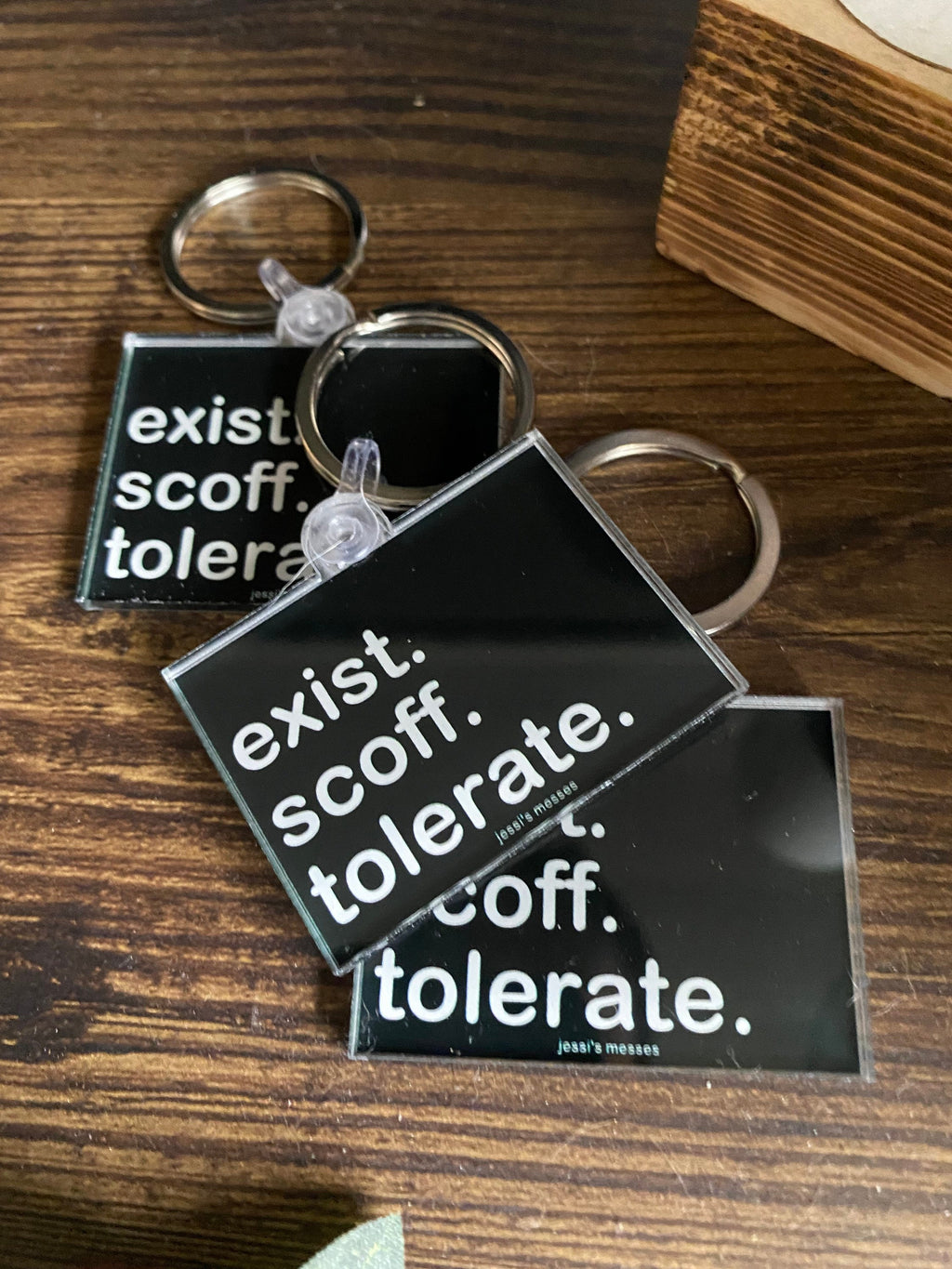 Exist Scoff Tolerate Keychain:l