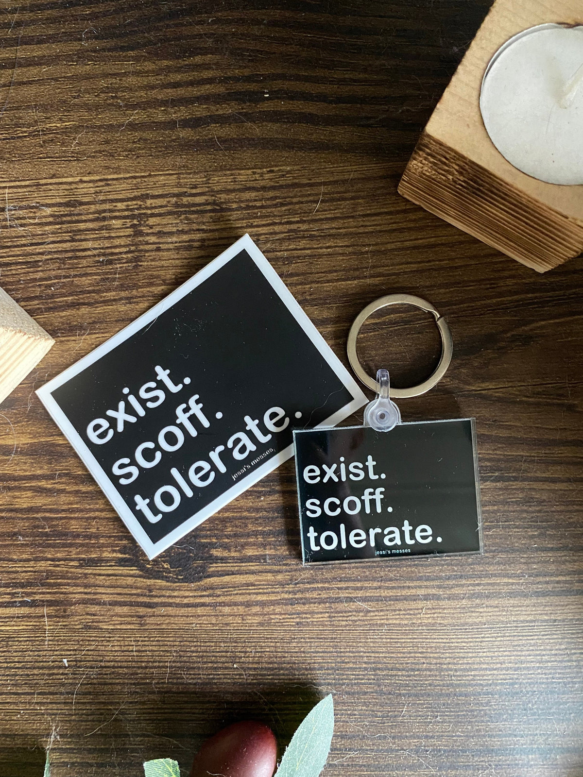 Exist Scoff Tolerate Keychain:l