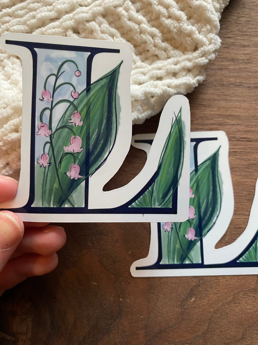 L is for lily of the valley Sticker