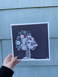 flower crown skull print