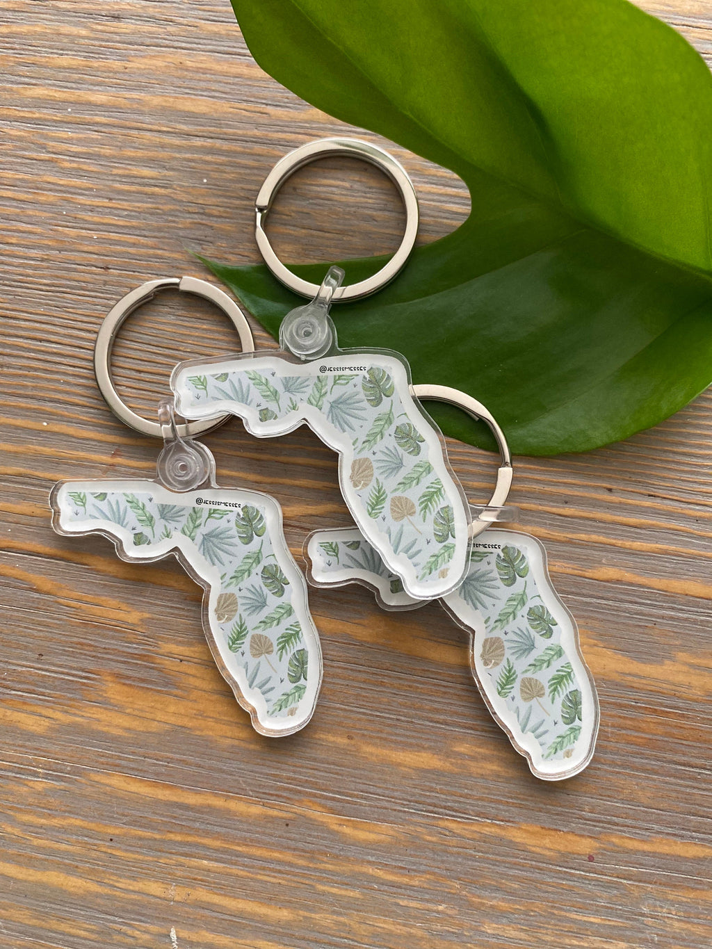 Florida State botanical keychain