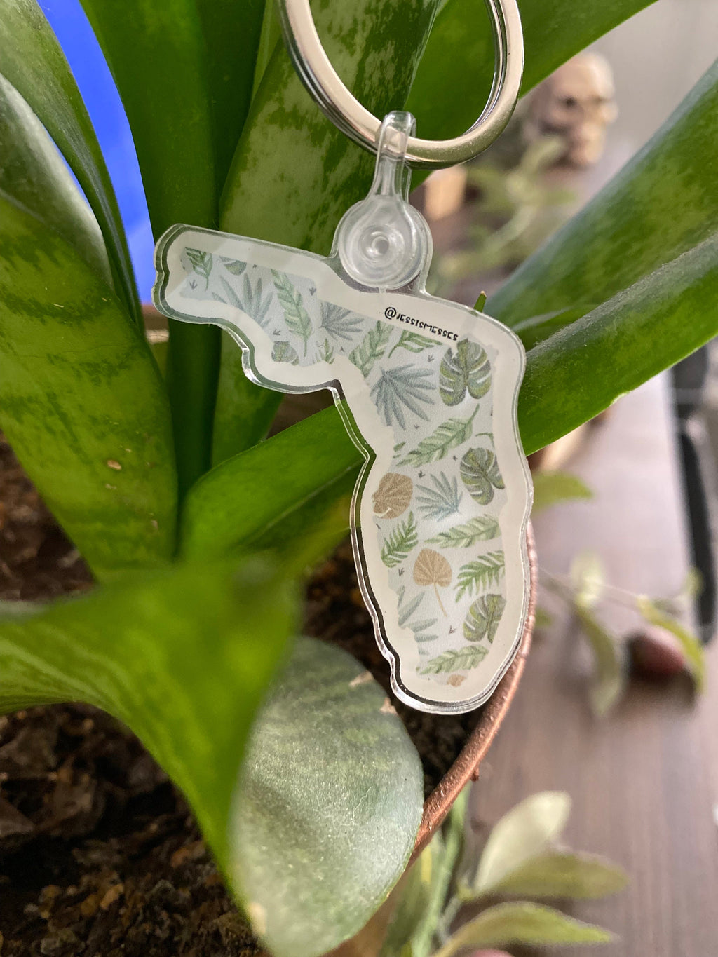 Florida State botanical keychain