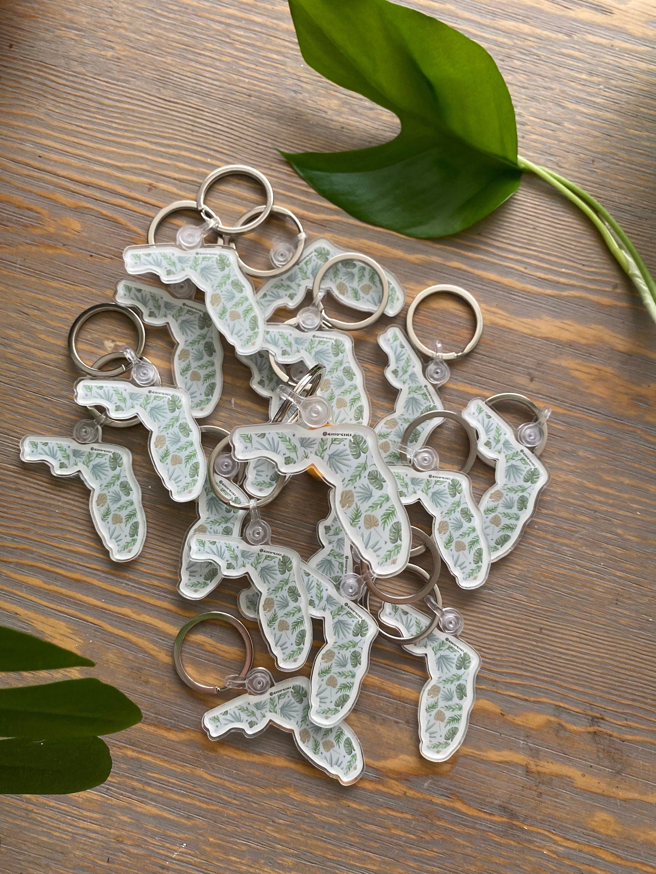 Florida State botanical keychain