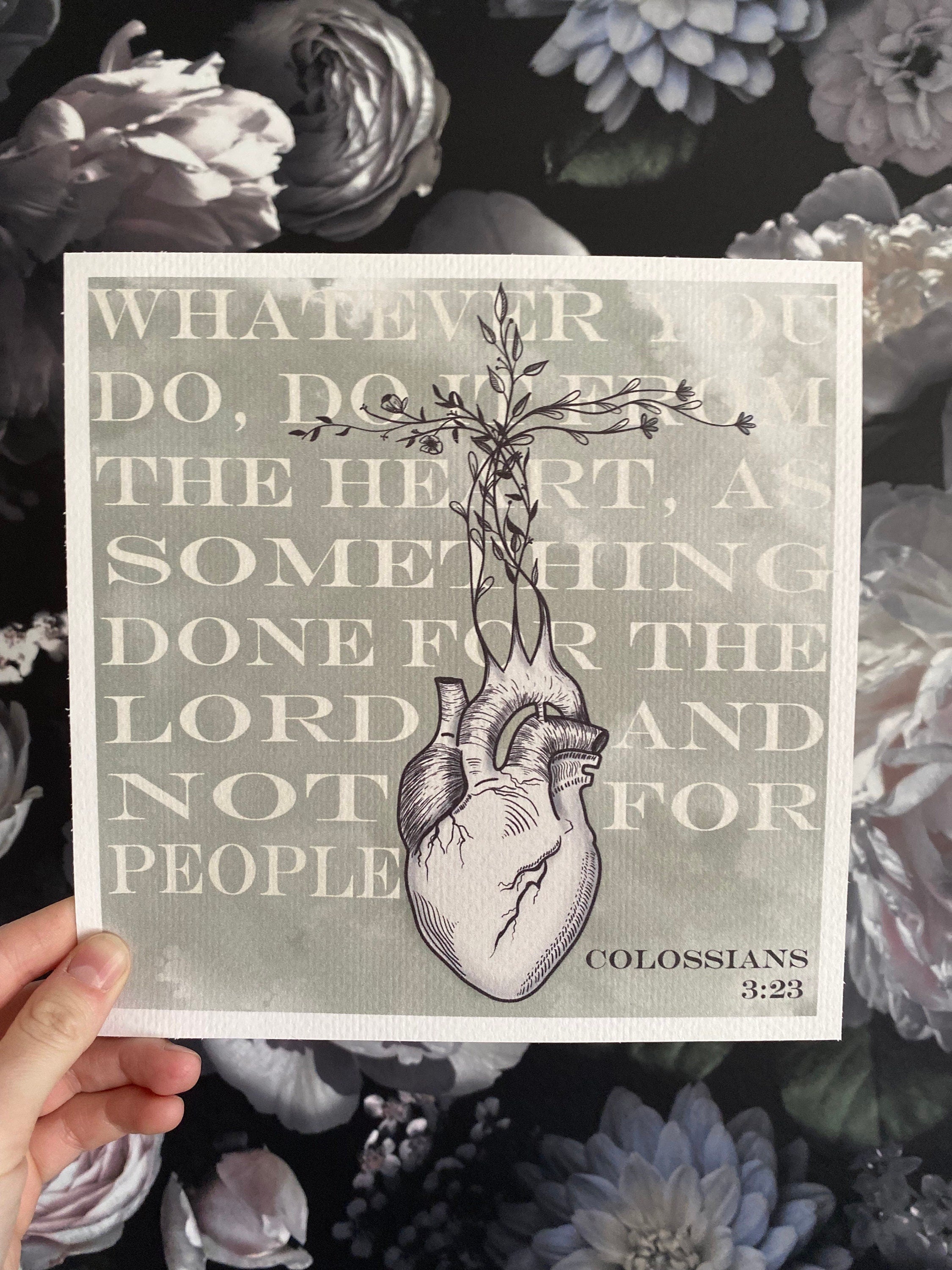 Colossians 3:23 Art Print