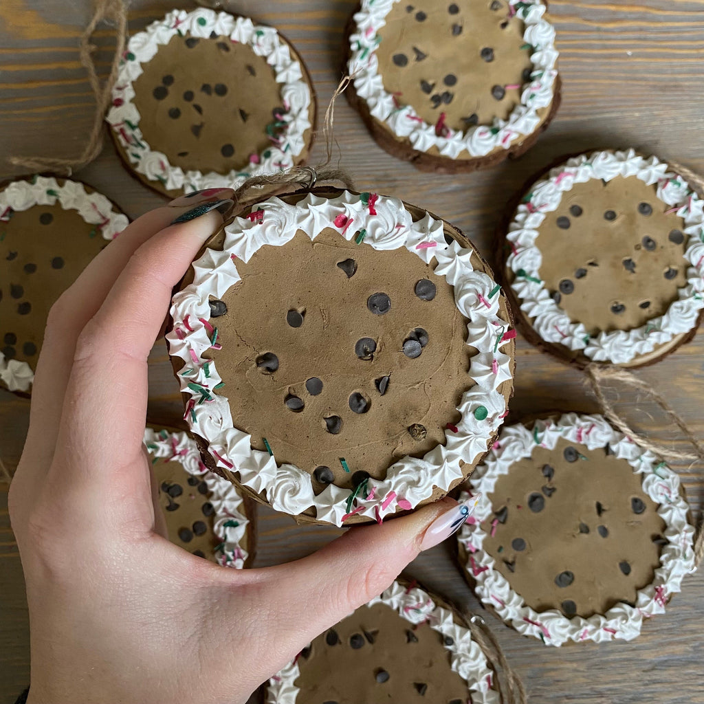 Cookie Cake Wood Slice Christmas Ornament