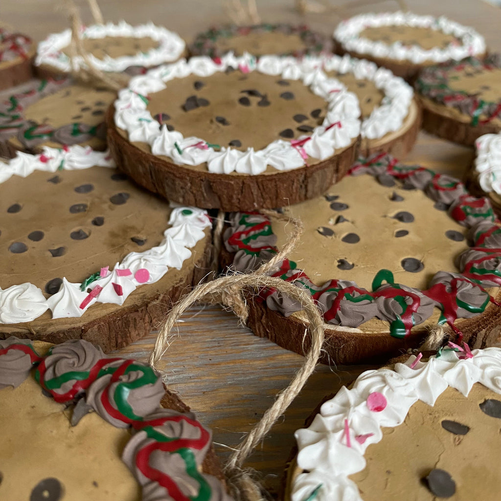 Cookie Cake Wood Slice Christmas Ornament