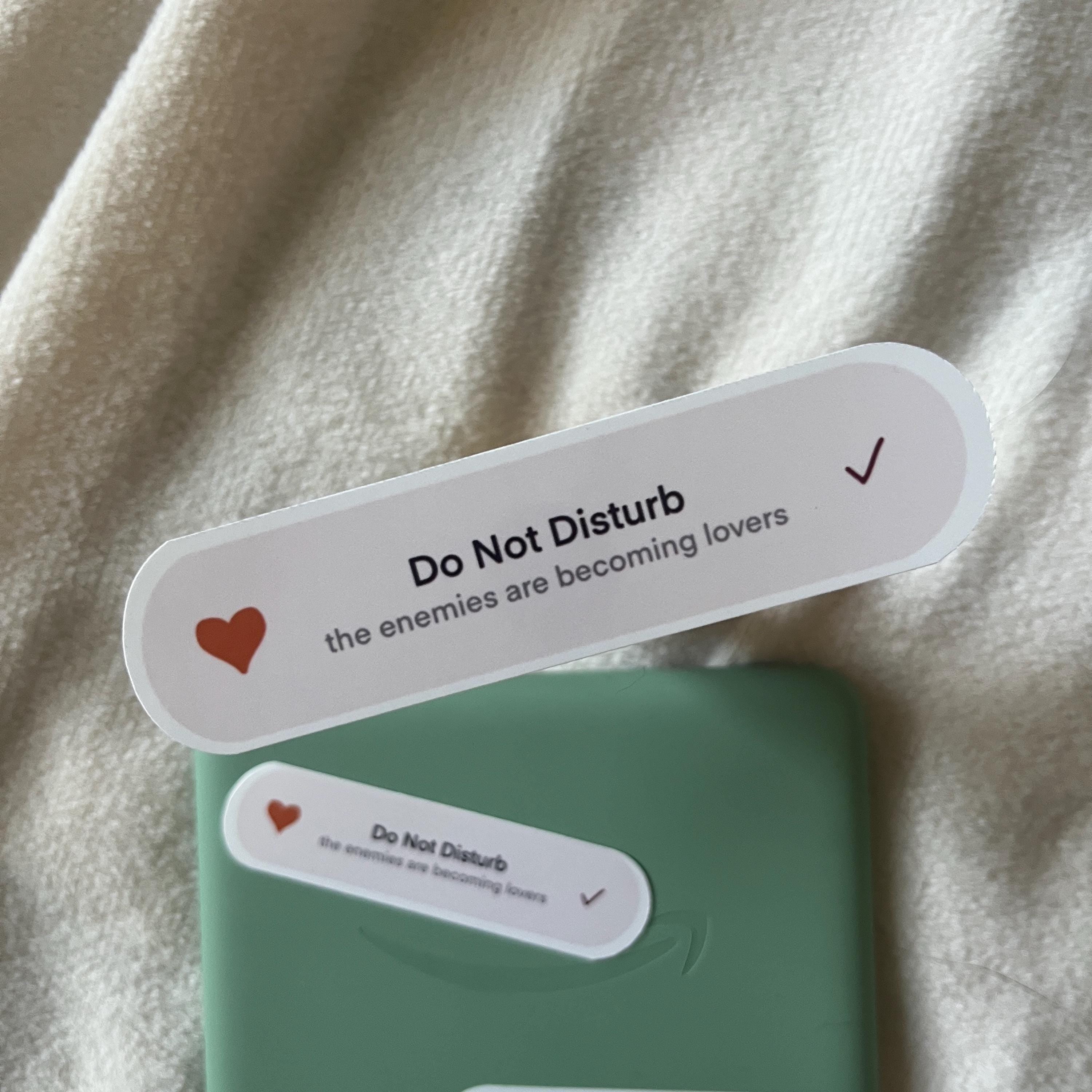 Enemies to lovers sticker (do not disturb)