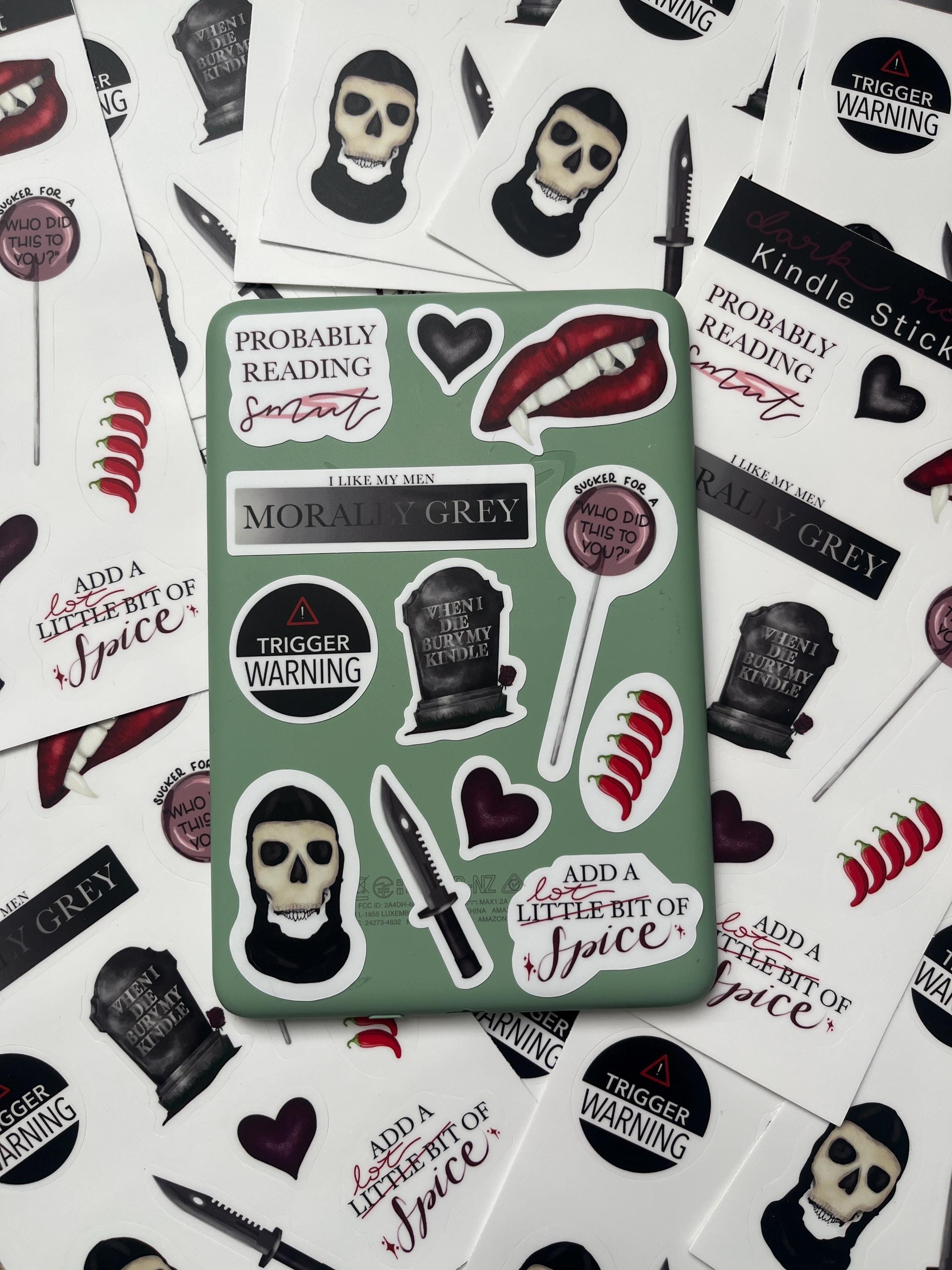 Dark Romance Kindle Sticker Sheet: Spicy Book Decals