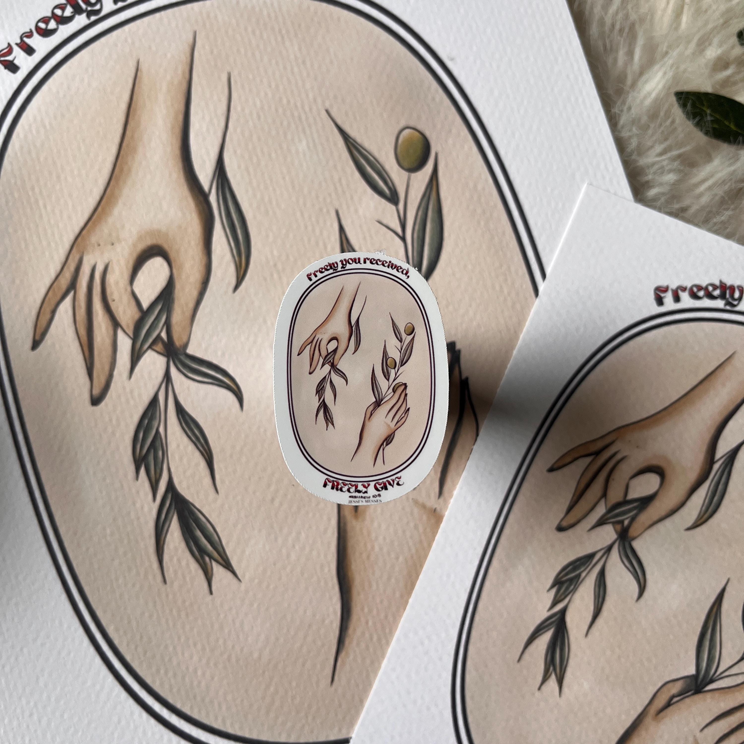 Matthew 10 8 freely you received, freely give sticker