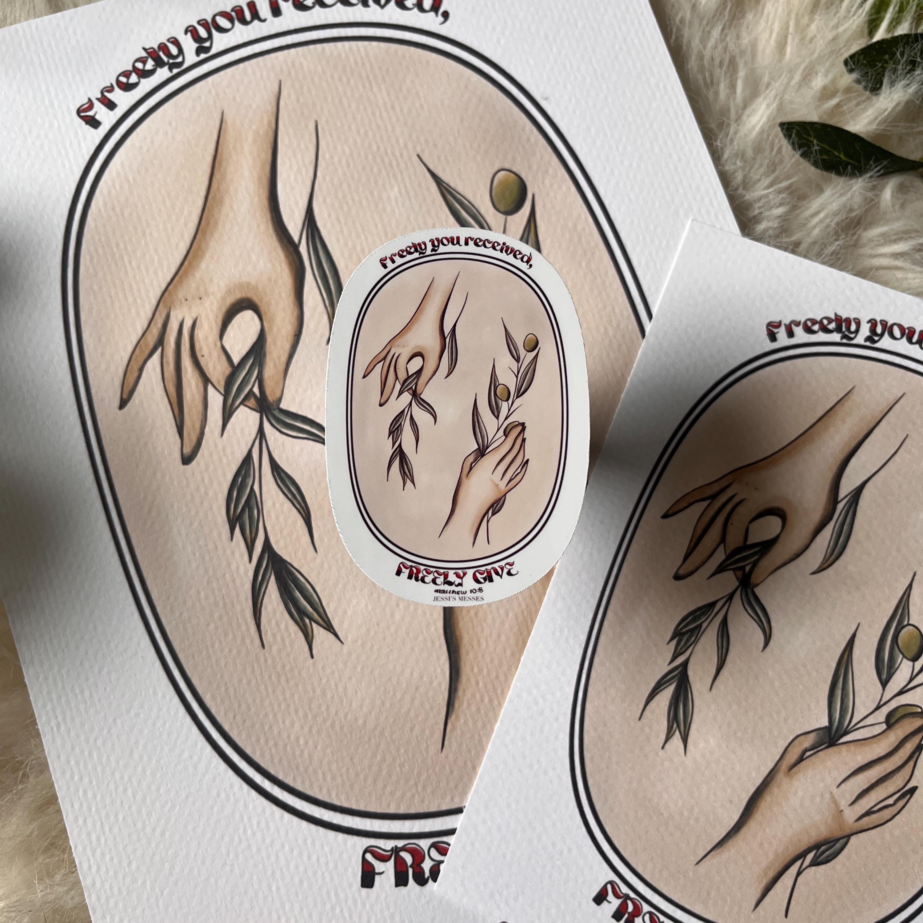 Matthew 10 8 freely you received, freely give sticker